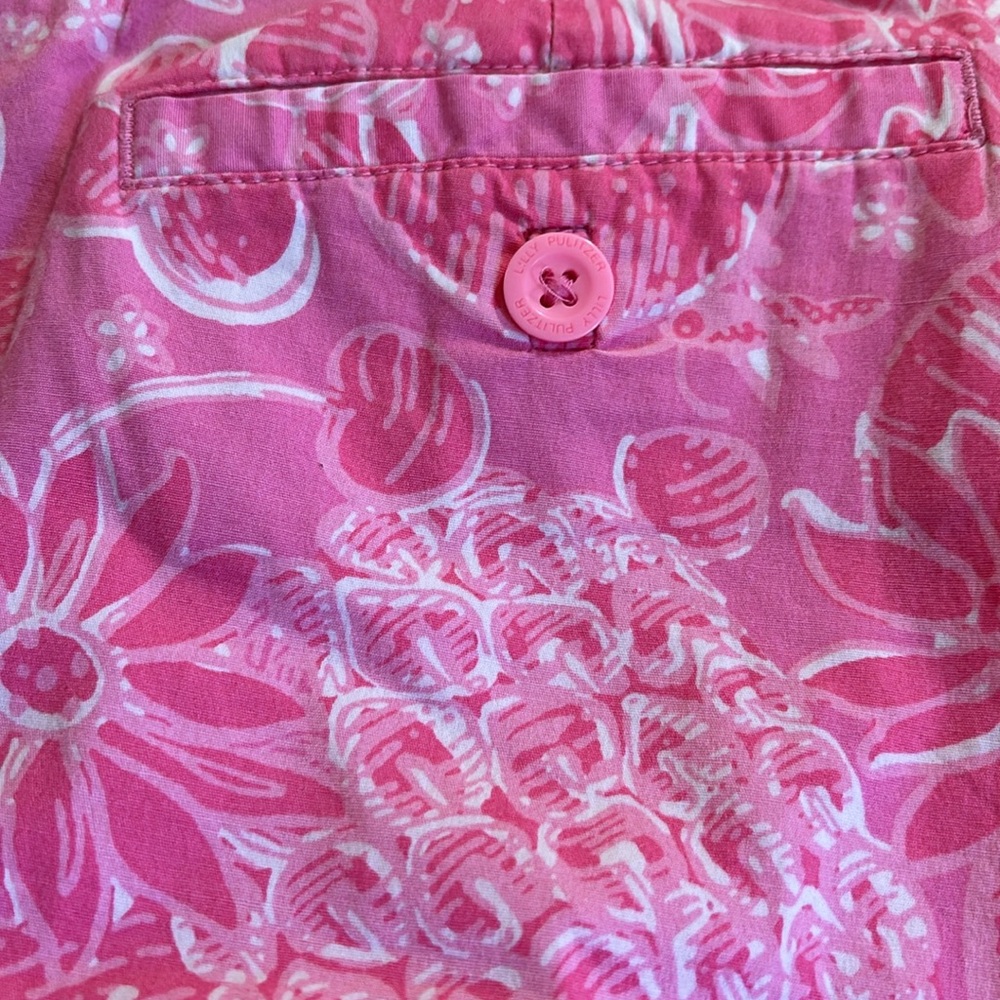 LILLY PULITZER size 8 Bailey Capri Palm Beach Fit Pink‎ Ribbon Nina Pina Print - Picture 4 of 6